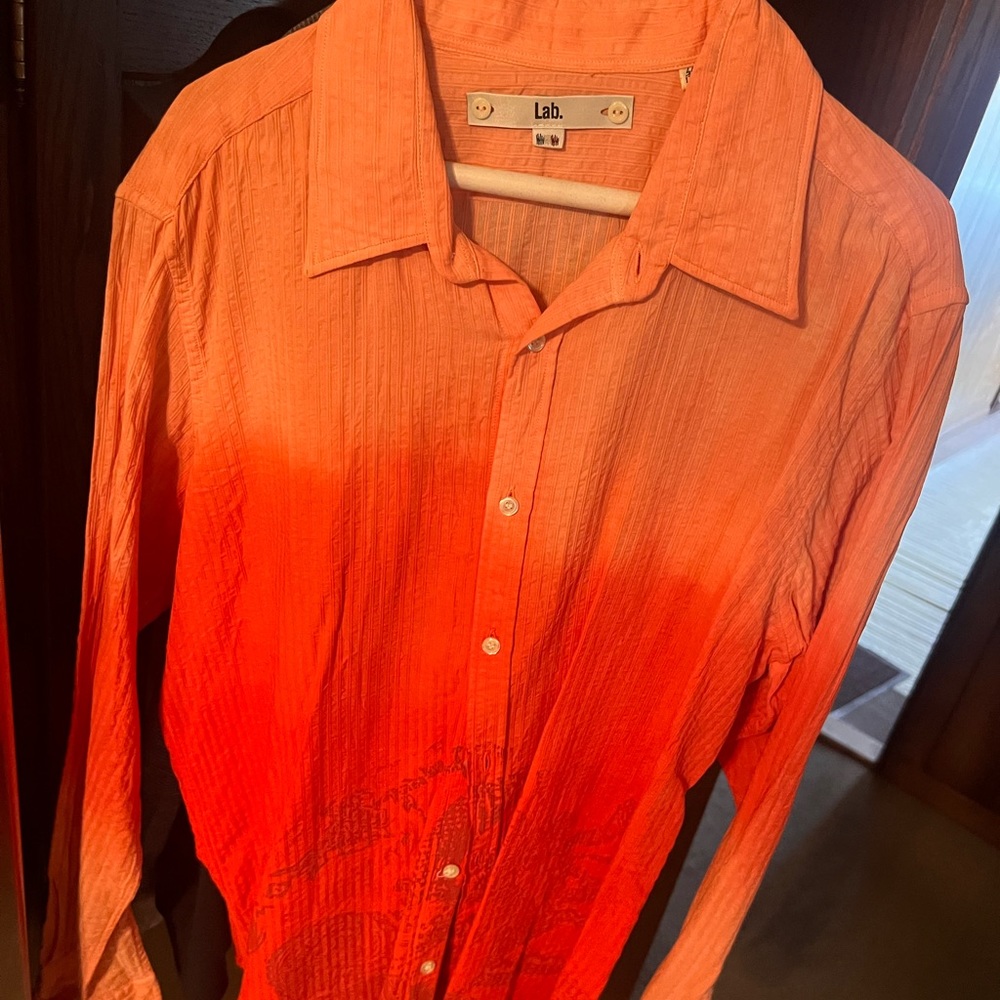 Lab Orange Button Down 44 - image 1